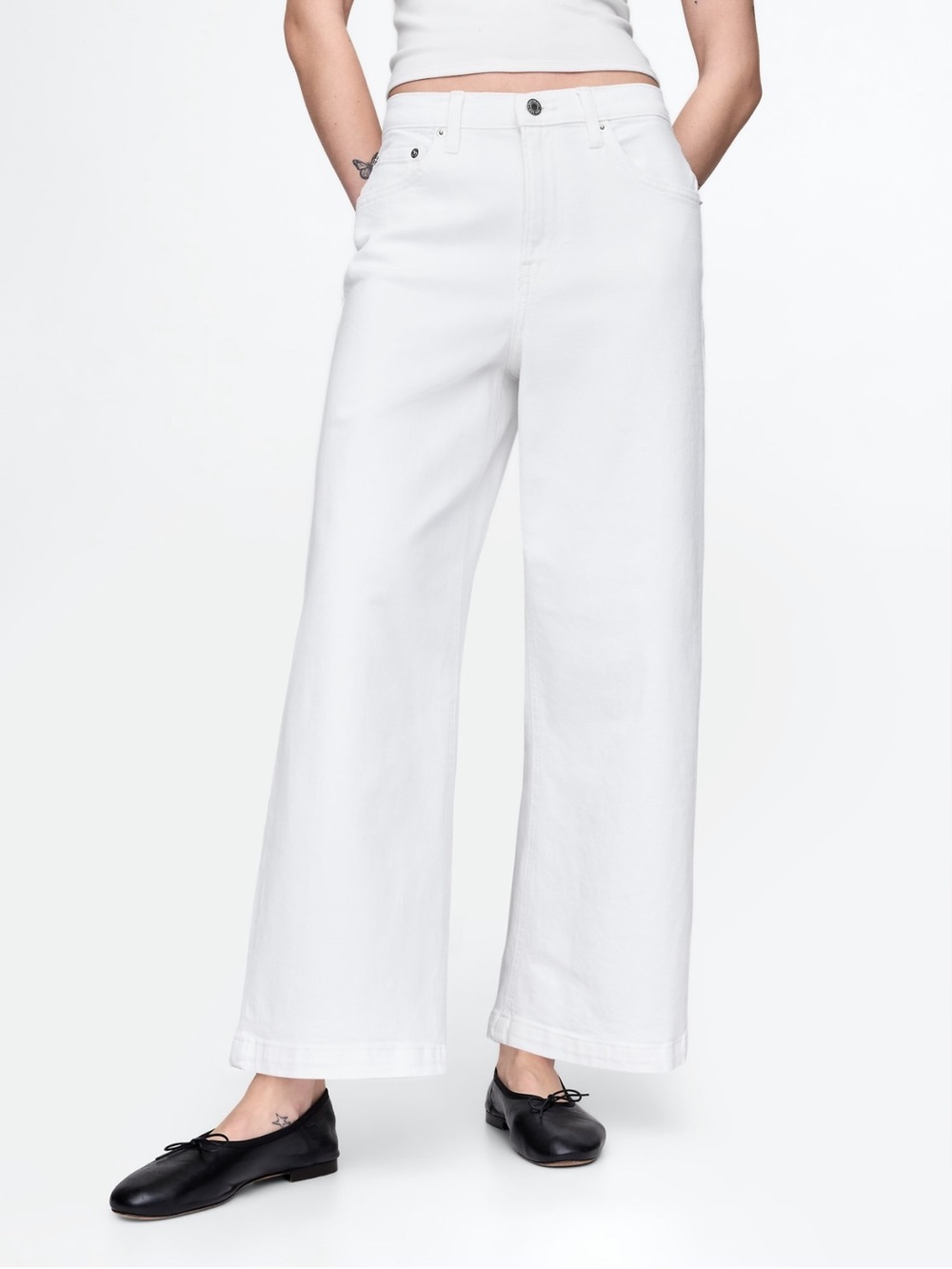 NWT High Rise Stride Wide-Leg Ankle Jeans Gap - Picture 8 of 8